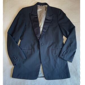 Bill Blass Classic Men's Event Wear Black Single Button Tuxedo Blazer Size 41 L